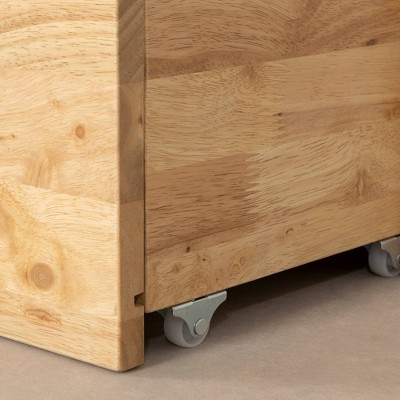 Natural Wood Kids Bookcase with Storage Cubes
