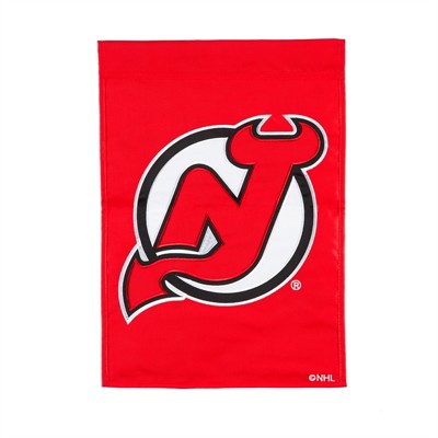 Evergreen Applique Garden Flag New Jersey Devils