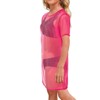 Girls Round Neck Mesh Fabric Short Sleeve Swim Dress Cover-Up Summer Casual Dress - 3 of 4