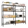 SEVOBAL Utility Storage Shelves Adjustable Heavy Duty Wire Shelving for Garage Pantry Kitchen and Workshop, Black, 36.22"*14.76"*10.62" - 3 of 4