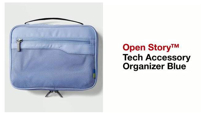 Tech Accesory Organizer Blue - Open Story&#8482;, 2 of 5, play video