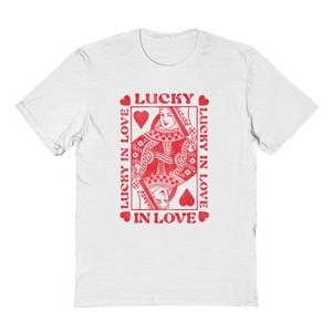 Social Collective Men's Lucky In Love  Valentines Day Short Sleeve Graphic Cotton T-Shirt - 1 of 3