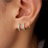 Inerney Gold Huggie Hoop Earrings Set for Women, Dainty Small Sterling Silver Earring Stacks Hypoallergenic Jewelry for Multiple Piercings - 3 of 4