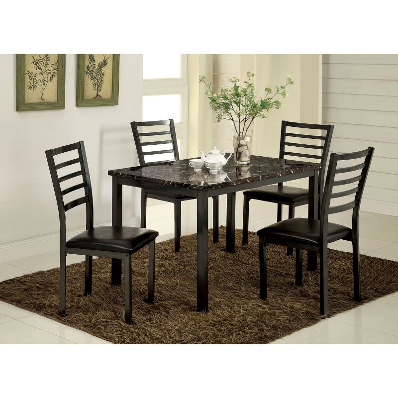 Larriston&#160;Triangular Open Shelf Counter Dining Table Black - HOMES: Inside + Out, 2 of 4