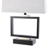 Logan Open Design Table Lamp with Chrome Accents & Canvas Drum Shade - StyleCraft - 3 of 4