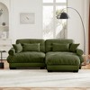 93.7" Velvet Modular L-Shaped Sectional Sofa with Bolstered Armrests and Ottoman for Small Living Room - 2 of 4