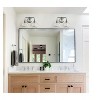 KAISITE 2 - Light Black and Gold Dimmable Bathroom Vanity Light with Globe Glass Shade - 3 of 4
