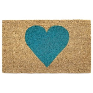 Calloway Mills AZ106751729 Heart Doormat (Turquoise 17 In. x 29 In.) - 1 of 1