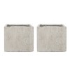 Christopher Knight Home Ella Outdoor Modern Lightweight Concrete Square Planter (Set of 2) - 2 of 4