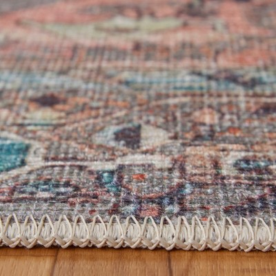 Percy Black Rectangular Washable Chenille Area Rug
