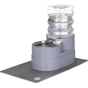 Automatic Pet Water Dispenser with Filter, Stainless Steel Gravity Water Bowl for Indoor Use - 1 of 4