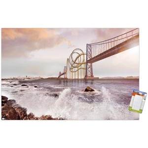 Trends International Roller Coaster Bridge Unframed Wall Poster Prints - 1 of 4