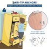 20 Cubby Mobile Tray Storage Cabinet, Storage Organizer Cubes with 2 Anti-Flip Fittings, 4 Castors and 2 Boxes - 4 of 4