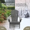 Tangkula 2PCS HDPE Adirondack Chair W/Ergonomic Design&Ottoman Outdoor Lounge Armchair Chair for Yard&Patio Black/Coffee/Grey/Turquoise/White - 4 of 4
