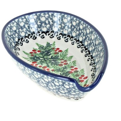 Blue Rose Polish Pottery Noelle Small Spoon Rest