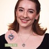 GILDED Sterling Silver Necklace with Natural Round-Cut Black Diamond and Heart Shaped Pendant, 18” White Silver Chain, 1/4 Carat Total Weight Diamonds - 3 of 4