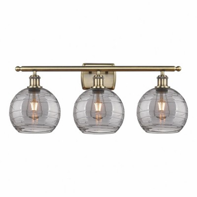 Athens Deco Swirl - 3 Light Bath Vanity In Industrial Style-11.25 Inches Tall and 26 Inches Wide