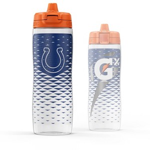 NFL Indianapolis Colts Gatorade Gx Squeeze Plastic Water Bottle - 30oz: Portable Drinkware, NFL Licensed, 10" Height - 1 of 4