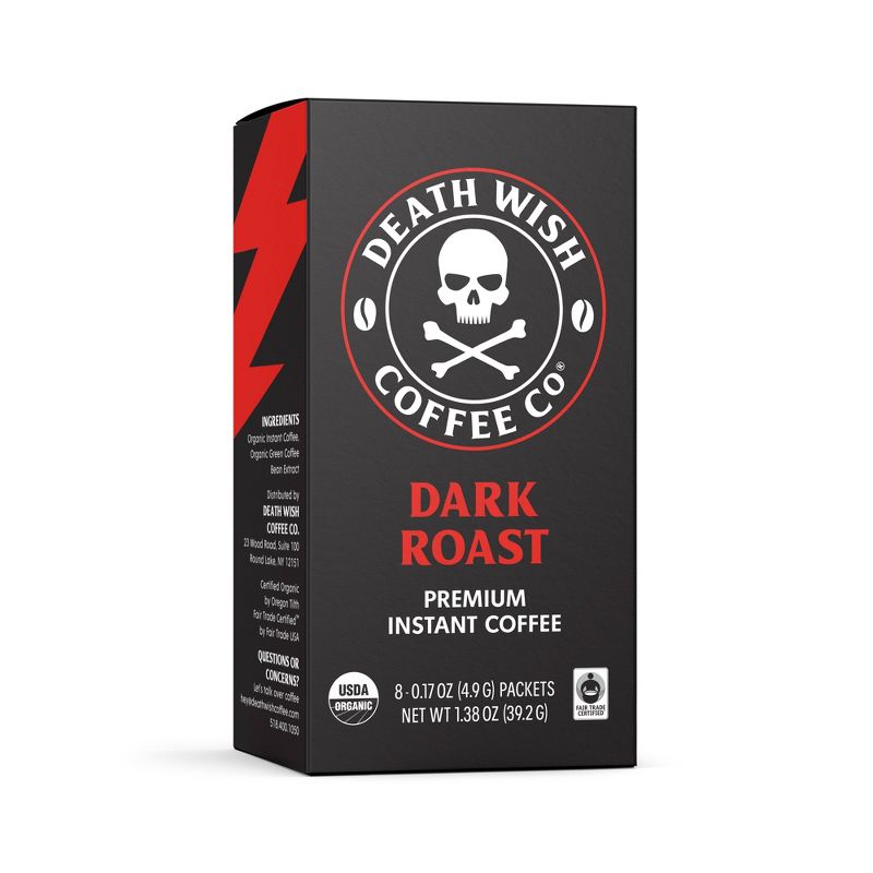 Death Wish Instant Coffee Dark Roast Ground - 8ct, 2 of 9