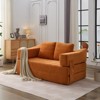 FURNIinspire Modern Minimalist Sofa, Fold-Out Sofa Bed, Convertible Chair Floor Couch for Living room, Bedroom, Orange, 33.5"*30"*17.3" - 4 of 4
