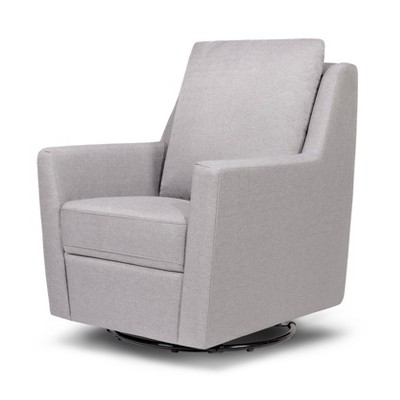 Image of DaVinci Nova Pillow back Swivel Glider - Misty Gray