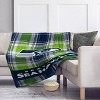 NFL Seattle Seahawks Plaid Oversized Ultra Cozy Throw Blanket - 2 of 3