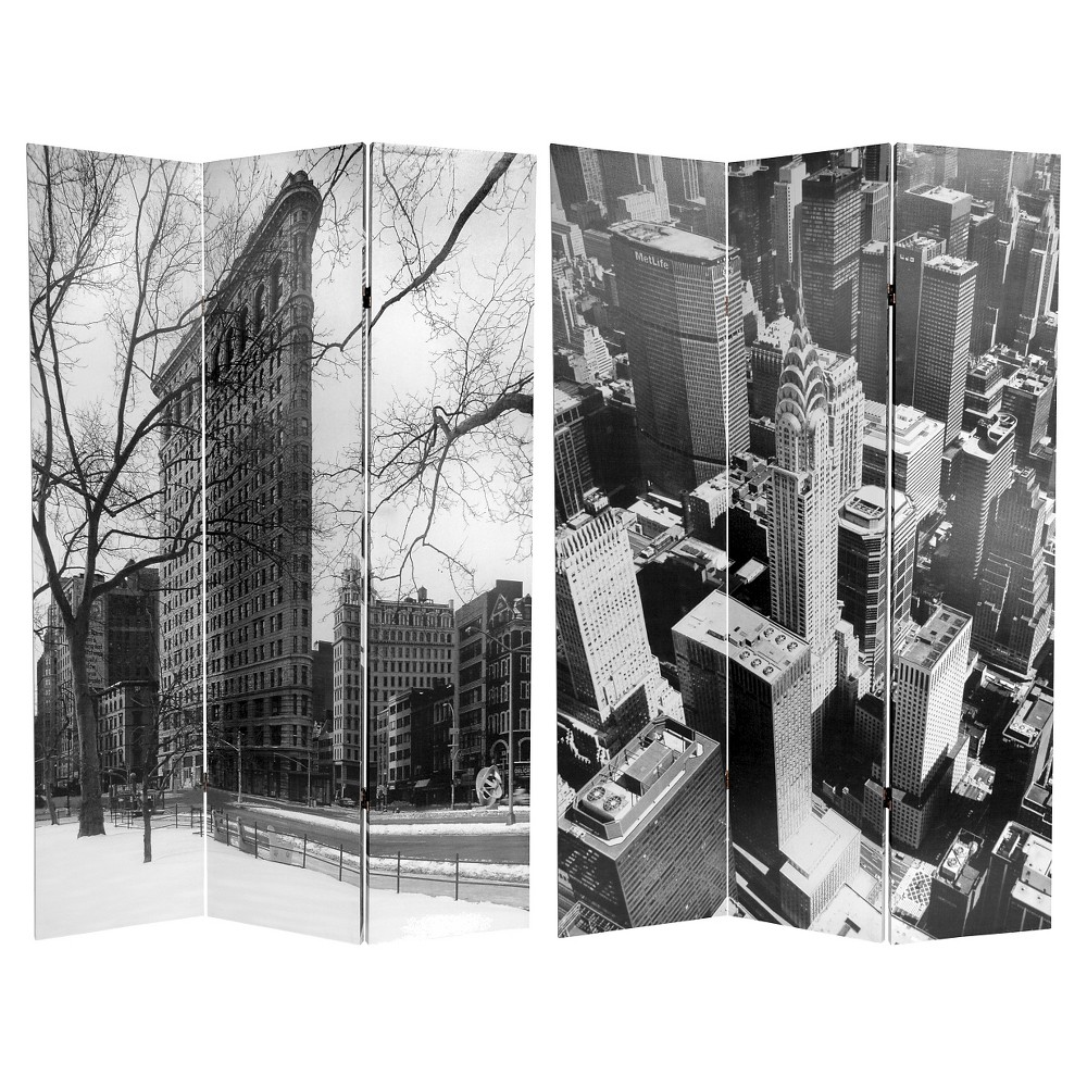 Photos - Other Furniture New York City Double Sided Room Divider - Oriental Furniture