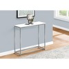 Monarch Specialties Accent Table Console Entryway Narrow Sofa Living Room Bedroom White Laminate Grey Metal Contemporary Modern - 2 of 4