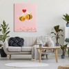Stupell Industries Romantic Bumblebees Pink Hearts Canvas Wall Art - 2 of 4