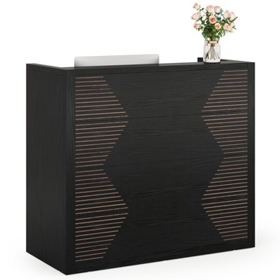 Tribesigns 47" Reception Desk, Modern Front Desk with Counter