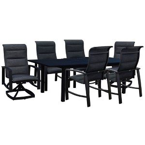 Courtyard Casual Santorini 7 pc Extension Mixed Dining set - 1 of 4