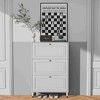 ORRD Narrow Shoe Cabinet with 3 Flip Drawers, Slim Freestanding Shoe Storage Organizer for Entryway with Legs, Large Capacity - 2 of 4