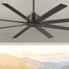 65" Minka Aire Modern Outdoor Ceiling Fan with Remote Control Smoked Iron Wet Rated for Patio Exterior House Home Porch Gazebo - 2 of 4