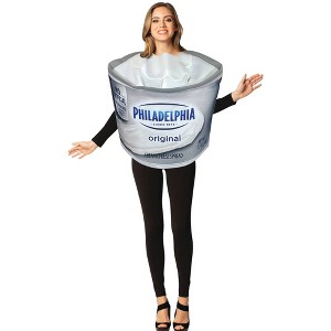 Imposta Costumes Adult Kraft Philadelphia Cream Cheese Costume Bodysuit Gray One Size - 1 of 1