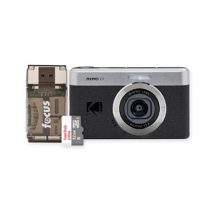 KODAK PIXPRO C1 13MP Digital Camera (Black) with MicroSD Card and Card Reader - 1 of 4