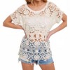 Women's Crochet Lace Scoop Neck Layering Top - BluIvy - 4 of 4