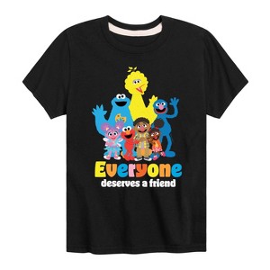 Boys' - Sesame Street - Everyone Deserves A Friend Short Sleeve Graphic T-Shirt - 1 of 4