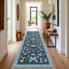 Washable Modern Farmhouse Area Rug with Butterflies Flowers Print, Botanical Low Pile Soft Large Carpet for Home Decor - 2 of 4