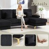 MOONMISS 104" Sectional Couches for Living Room Modular Sofa with Double Chaise U- Shaped Sofa Set with Corduroy Fabric for Living Room - 3 of 4