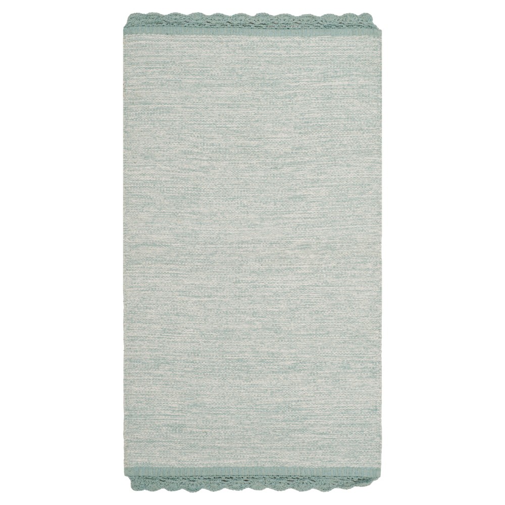Light Blue Spacedye Design Woven Accent Rug 3'x5' - Safavieh