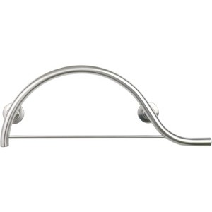 Seachrome 30-inch Designer Curved/Waved Bathroom Shower Grab Bar with Towel Bar, Right-Handed, Satin - 1 of 1