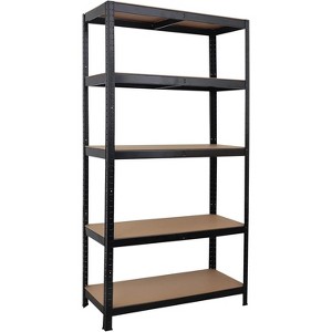 Acekool 5-Tier Heavy Duty Adjustable Steel Garage Storage Rack, 71" Shelving Unit with Steel Frame and MDF Shelves for Garage & Warehouse - 1 of 4