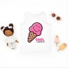 The Juniper Shop SmileyWorld Cool Summer Ice Cream Pink Toddler Tank - 3 of 4