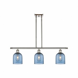 Bella - 3 Light Stem Hung Island In Industrial Style-10 Inches Tall and 36 Inches Wide - 1 of 1