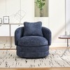 KWPZQEB Modern Accent Chair, 360° Swivel Barrel Chair with Pillow, Chenille Armchair Club Chair for Living Room Bedroom - 3 of 4
