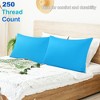 PiccoCasa Breathable Soft Comfortable Sold Cotton Zippered Pillowcases 2 Pcs - 2 of 4