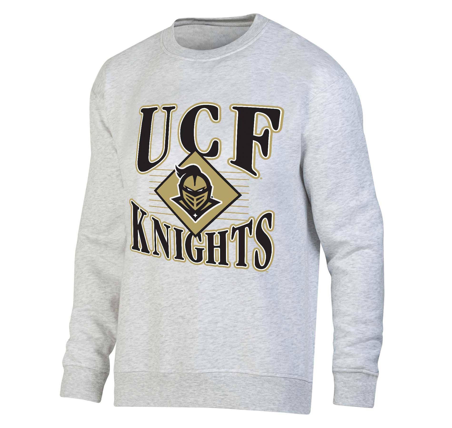 NCAA UCF Knights Men's Crew Neck Fleece Ash Sweatshirt - L