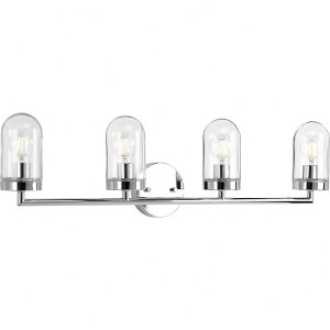 Progress Lighting Signal Collection 4-Light Bath Vanity in Polished Chrome with Clear Glass Shades - 1 of 4