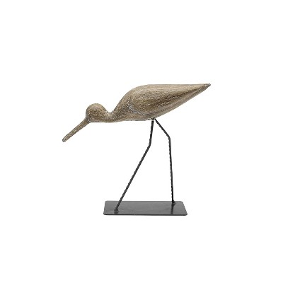 Crane Bird Figure Brown Metal by Foreside Home & Garden