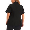 Agnes Orinda Women's Plus Size Casual Short Sleeve Notched Lapel Button Work Office Blazers - 4 of 4